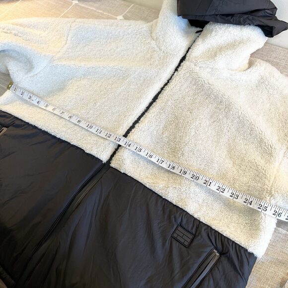 Frame Sherpa & Tech Taffeta Anorak Coat Jacket Black & White Women’s XL NWT - Picture 16 of 16